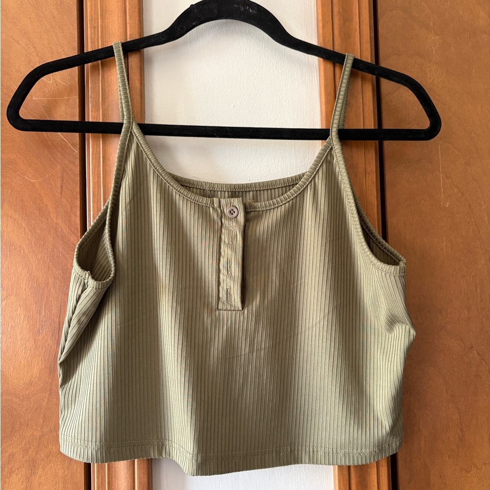 Ribbed Cropped Tank Top Trio